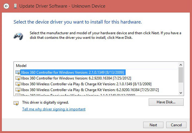 microsoft xbox one controller driver software